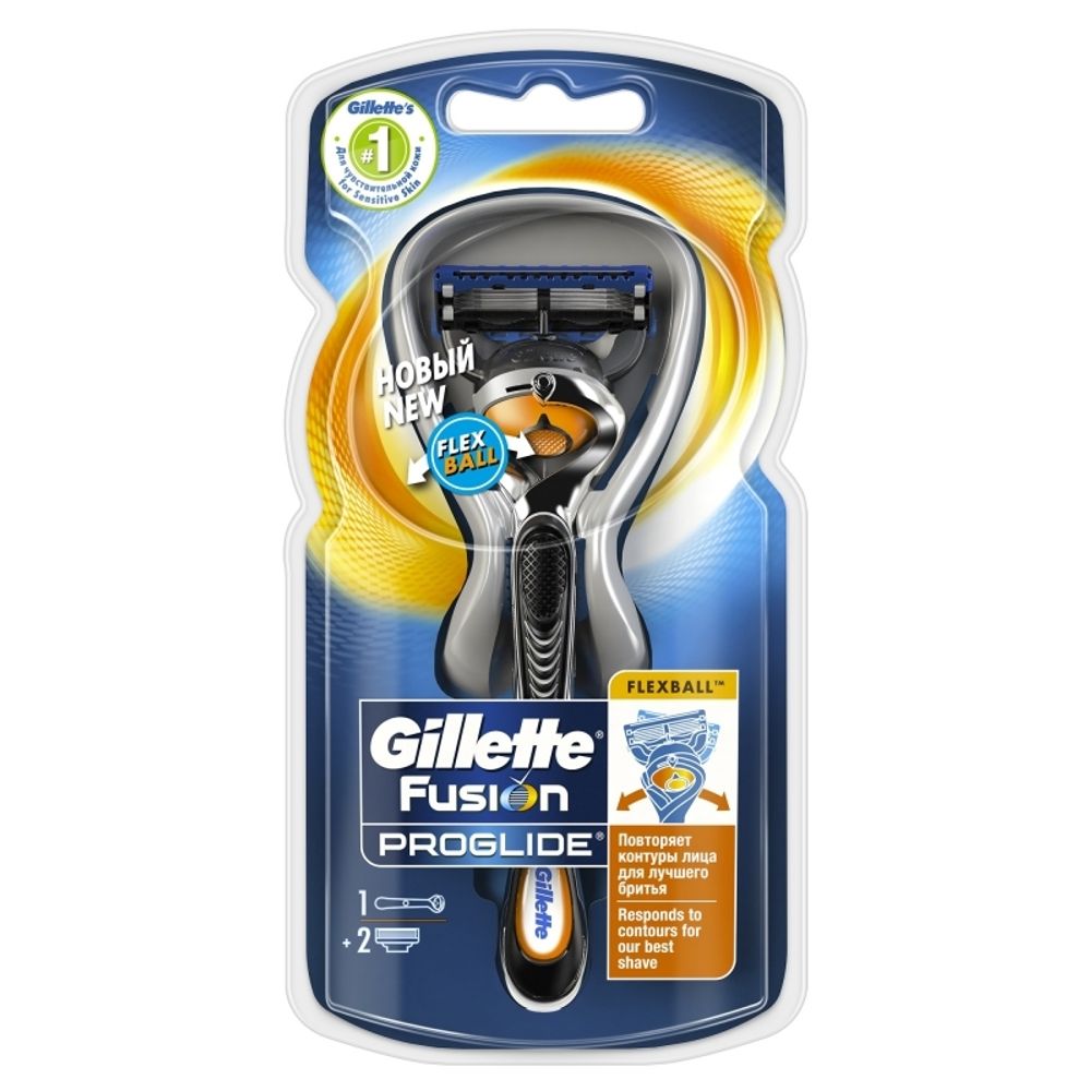 Gillette Станок бритвенный Fusion ProGlide Flexball + 2 кассеты