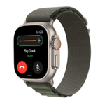Браслет Apple Alpine Loop, зелёный со светлой пряжкой, для Apple Watch 44, 45, 46 мм, Ultra и Ultra 2 (дизайн 2022), Средний