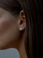 Пусеты Круг сатиновые