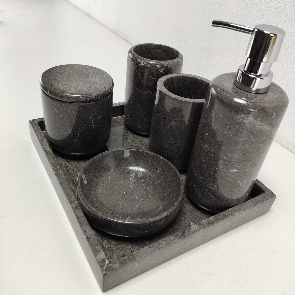 Набор из мрамора 7 предм Nature Set Black NM-6169 квадрат