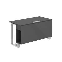 SP.0106.AN.AN.WH / Модуль прямой 1400х700х750 / столешница:антрацит, подстолье:антрацит, металлокаркас:белый, лючок:серый