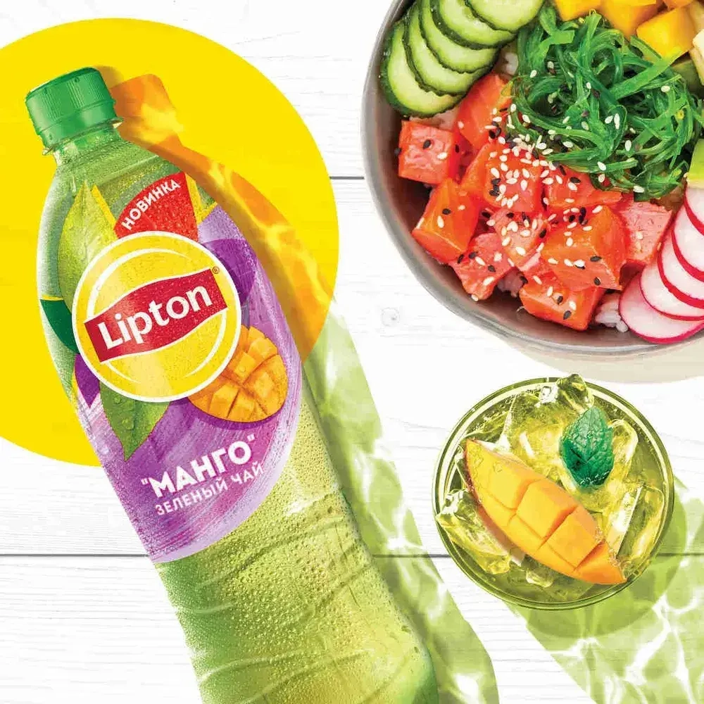 Холодный чай Зеленый со вкусом Манго 1 л, Lipton