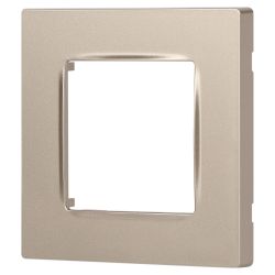 Рамка для розеток и выключателей ЭРА Серия 12 12-5201-04 на 1 пост, Классик, шампань