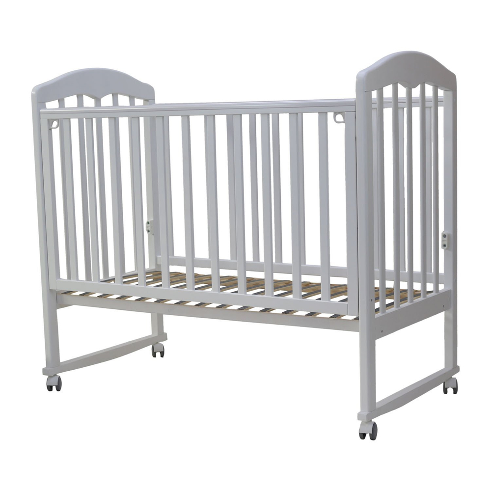 Кровать детская 120*60 "СИЛЬВИЯ"-2 (арт.44) кол/кач (белый)