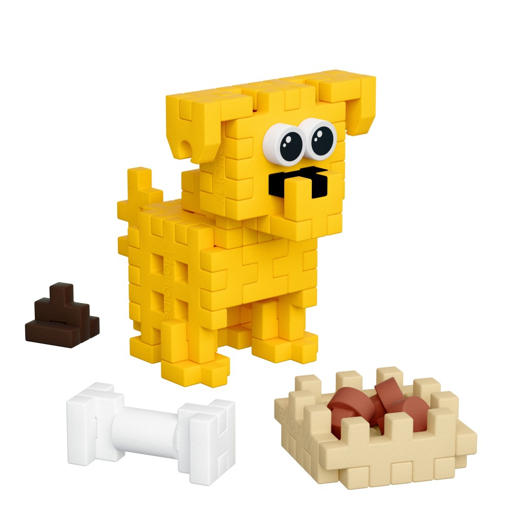 Marioinex - Конструктор Mini Waffle POCKET PETS PUPPIES Золотистый ретривер 52 элемента 907887