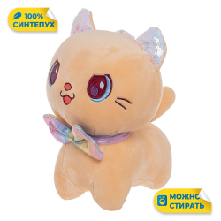 Мягкая игрушка Кошка из велюра подарок для девочки мальчика