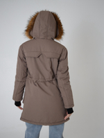 Парка женская зимняя куртка город горький коричневый какао