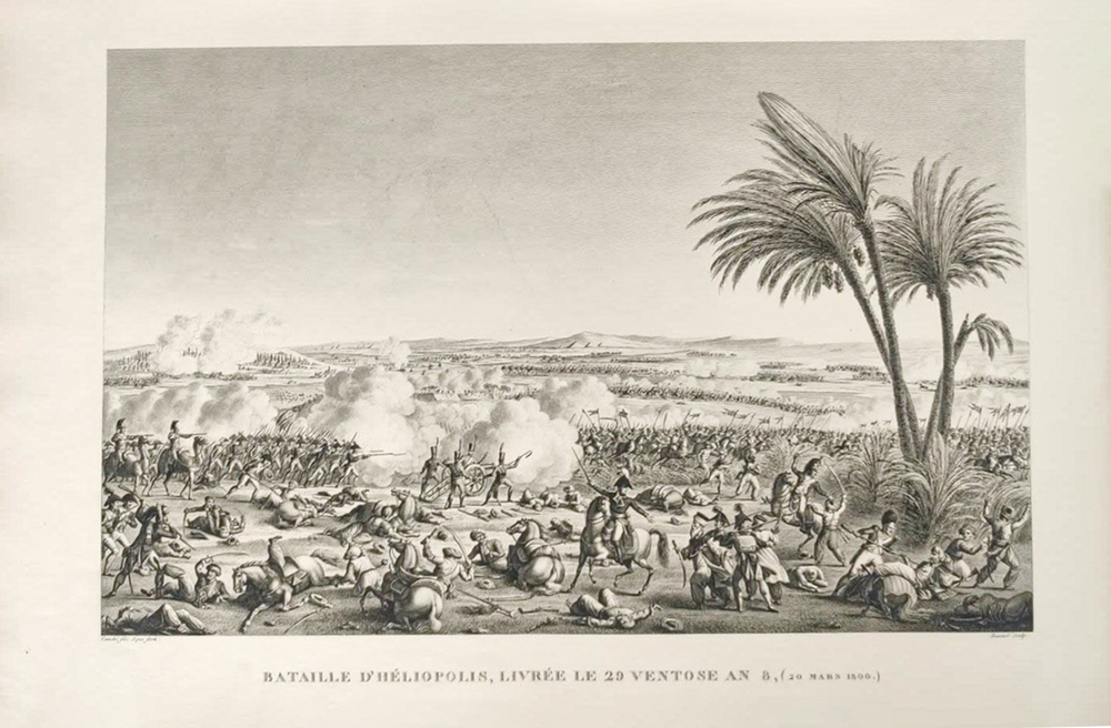 Наполеон.Битва при Гелиополисе. Гравюра. Париж. 1834