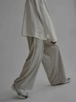 Брюки One Two Baggy Trousers Logo Melange серые