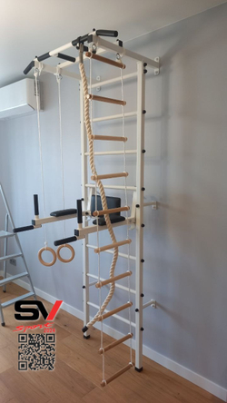 Монтаж шведской стенки Sv Sport в пеноблочные, газоблочные стены