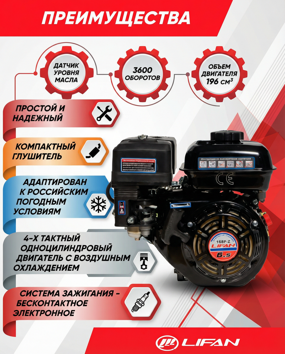 Измельчитель садовый веток "Ур" БД 6,5 л.с.