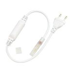 Лента светодиодная 220В, SMD2835, 4,8Вт/м, 60 LED/м, Желтый, 10х7мм, 100м, с кабелем питания, IP67 N