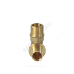 Угольник для PE-X труб аксиальный латунь Дн 16х1/2" НР РОС