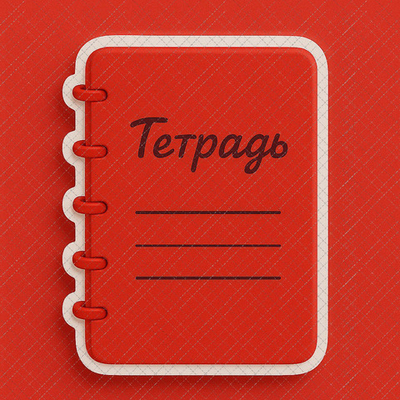 Тетрадь 3d красная (65-50 см) - декор для фотосессий