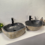 Раковина из речного камня ПАРА! RS-63838 54*47*15 2шт 0127