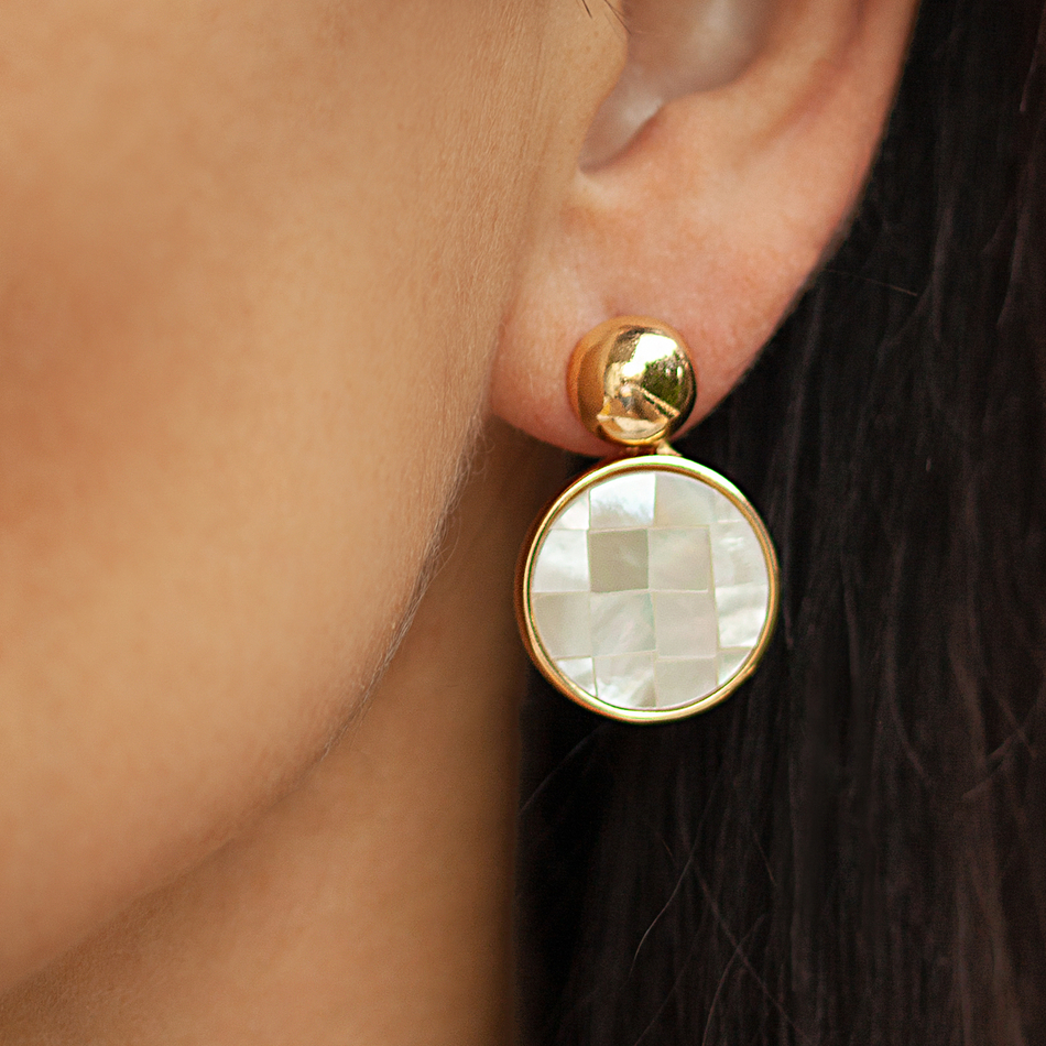 Серьги Possebon Mother Pearl Mosaic A2158.1 G