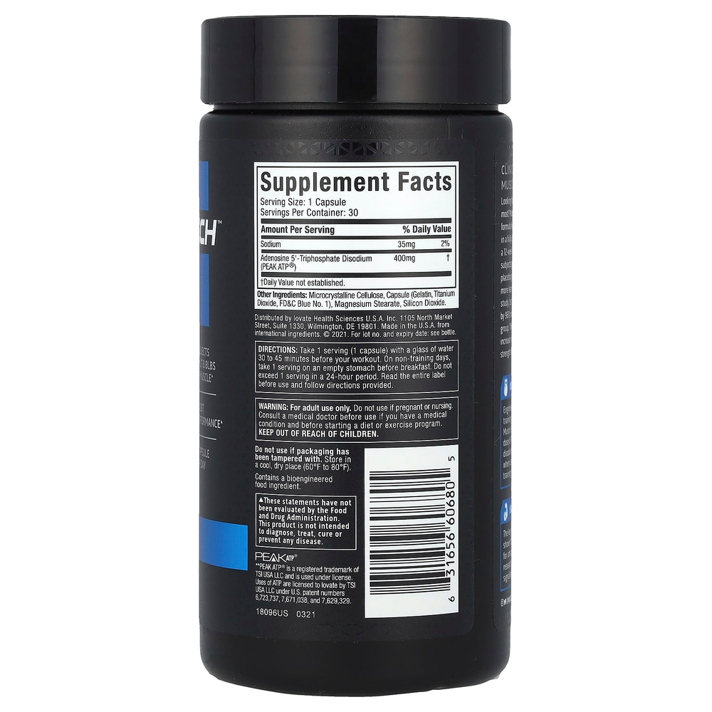 MuscleTech, Platinum Muscle Builder, 400 мг, 30 капсул с быстрым высвобождением