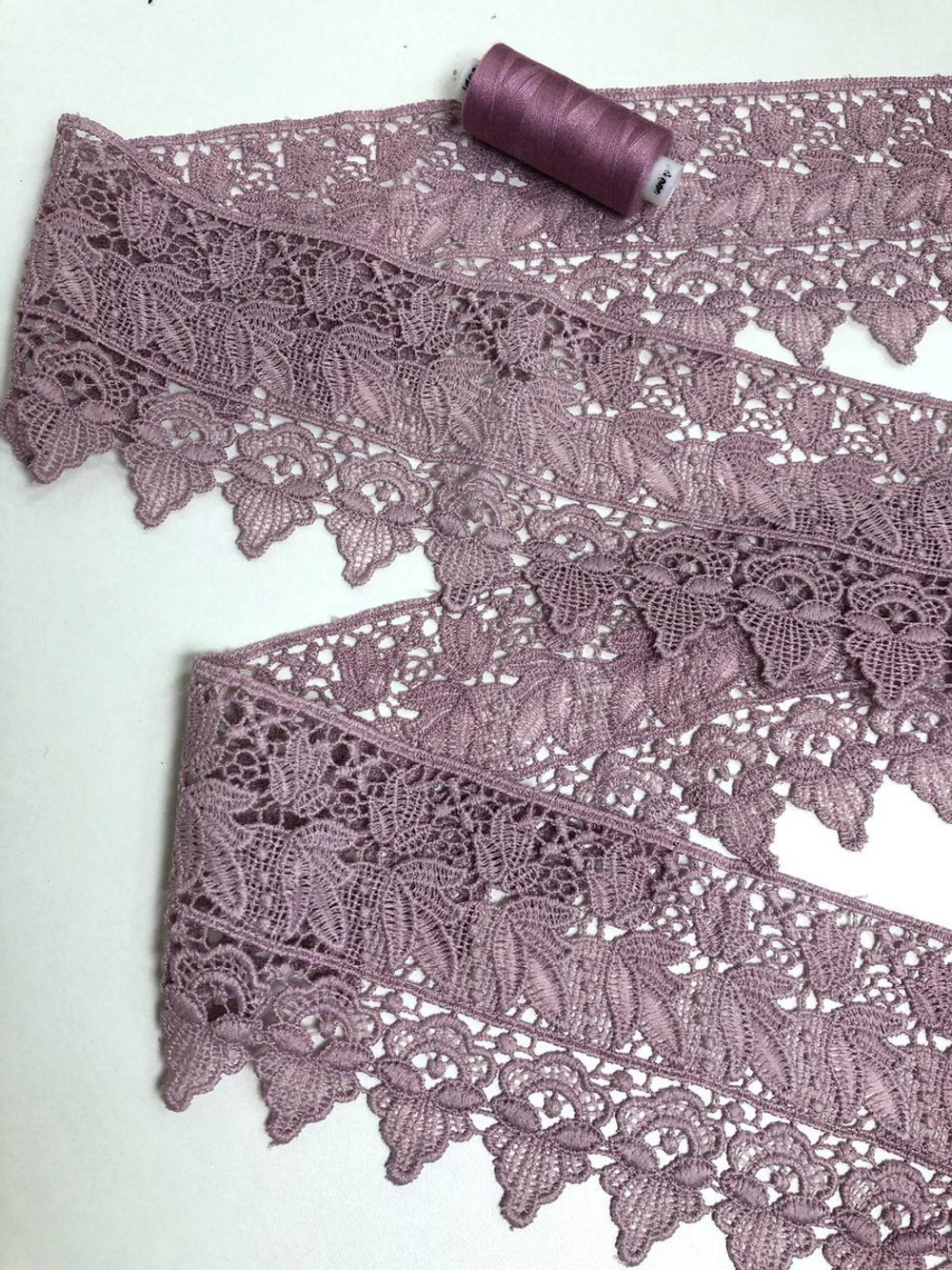 Тесьма плетеная,  9см, роза пыльная AF