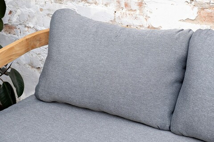 Диванная группа из тика Joygarden ВЕНТО M, Natural Teak, серый