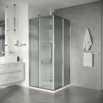 Душевой уголок Niagara Nova NG-4624-34 100х100 профиль хром/стекло рифленое