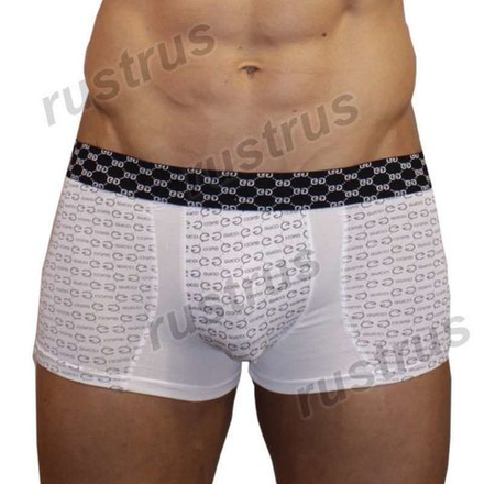 Мужские трусы боксеры белые Gucci Hip Boxer