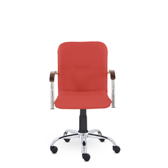 Кресло Самба GTP СН D8 (темный орех) S-0421 (красный)