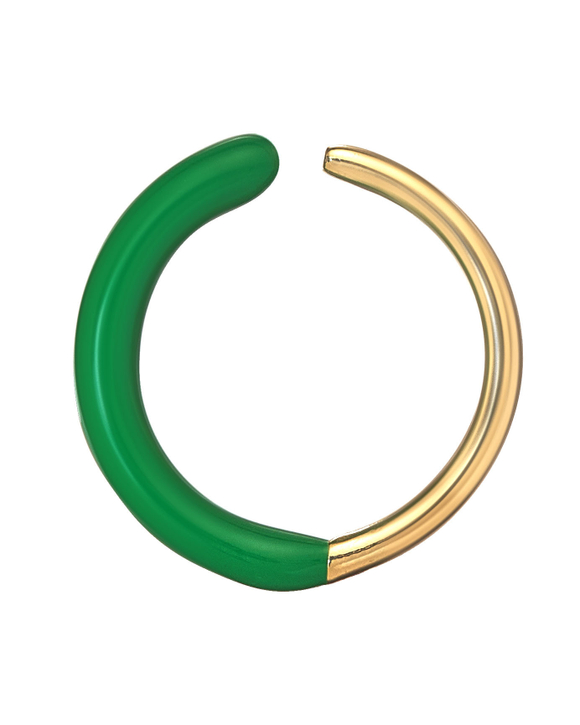 Кольцо-зеленая эмаль, регулир размер