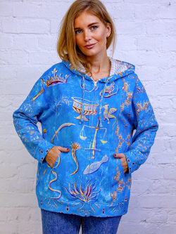 Зип худи «Алхимия», по мотивам алхмической миниатюры из трактата Royal Hieroglyphicon, XVI век