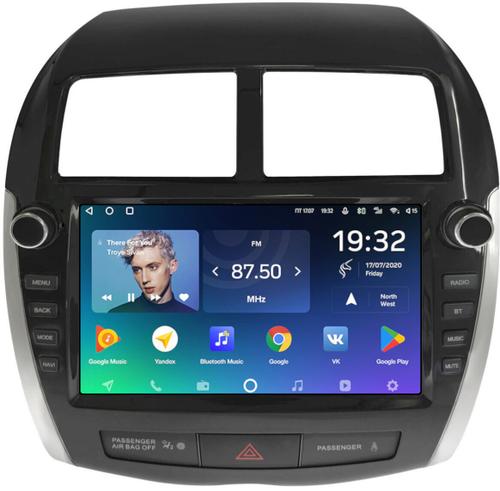 Магнитола для Mitsubishi ASX 2010-2016, Peugeot 4008, Citroen C4 Aircross (рамка с крутилками и кнопками) - Teyes CC2 PLUS монитор 9" QLED, Android 10, Быстрая, SIM-слот