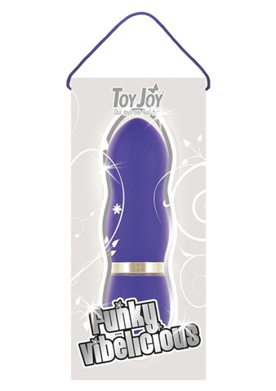 Фиолетовый вибромассажер FUNKY VIBELICIOUS - 11 см.