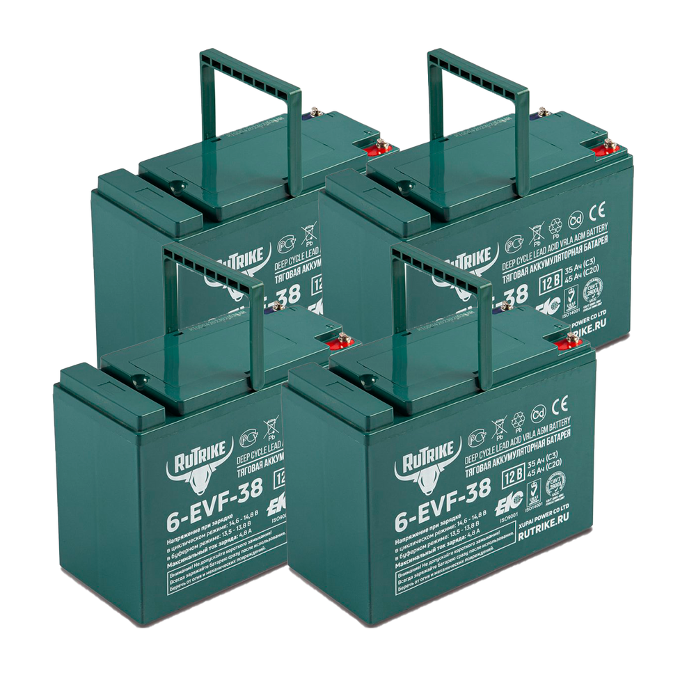 Комплект аккумуляторов RuTrike 6-EVF-38 48V40AH (AGM)