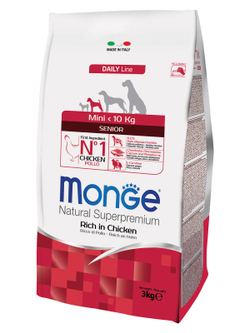 Monge Dog Mini корм для пожилых собак мелких пород 3 кг