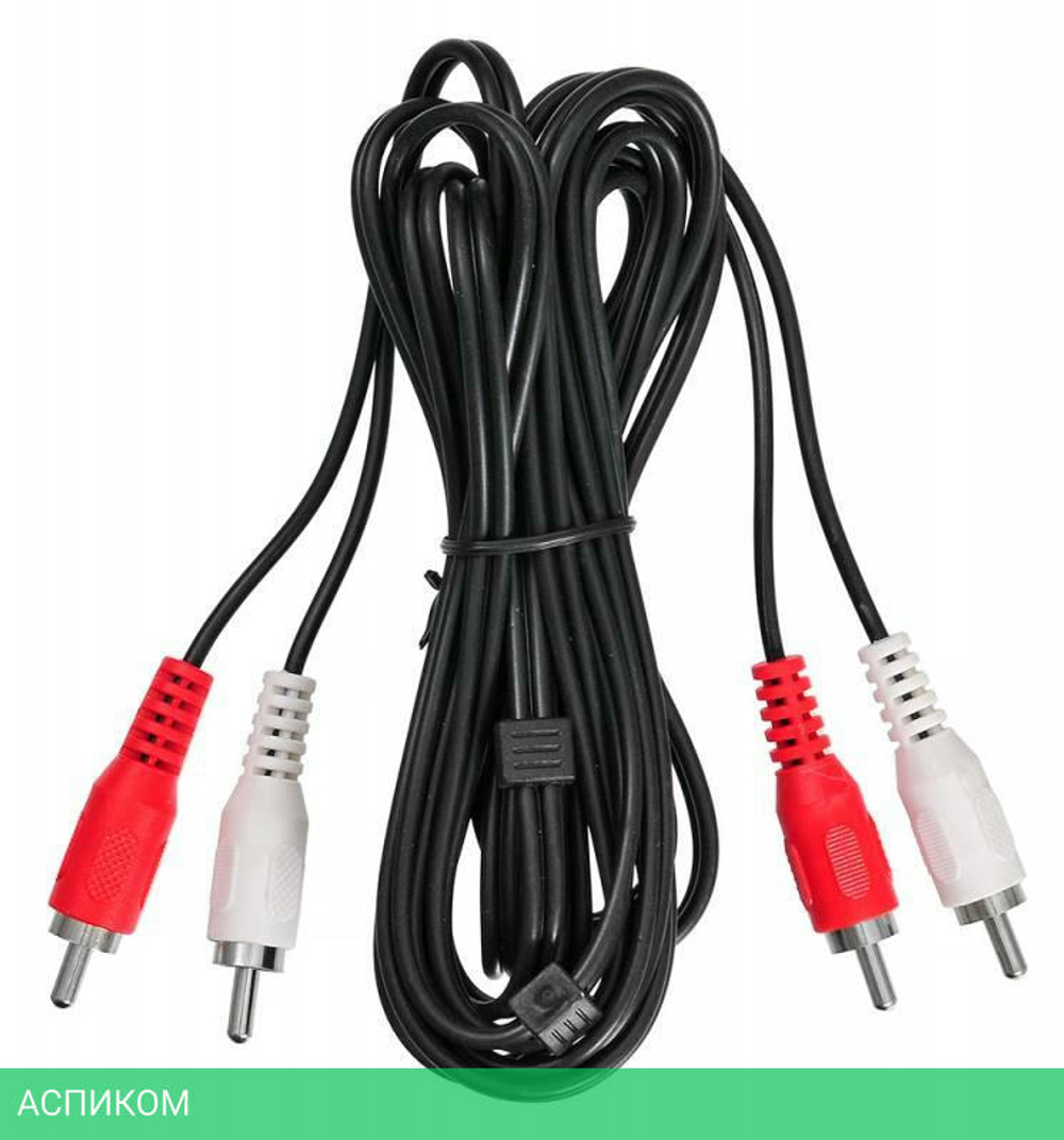 Кабель Buro BAAC024-3 2хRCA()–2xRCA() 3м черный