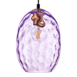 806128 Подвес NUBELLA 1х12W (led) E27 ЧЕРНЫЙ/БРОНЗА/ФИОЛЕТОВЫЙ