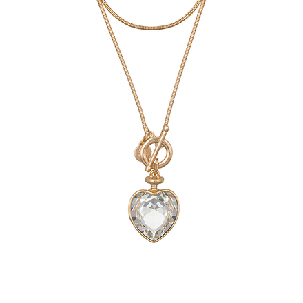 Колье Fiore Luna Crystal Heart Togl LN5237 G