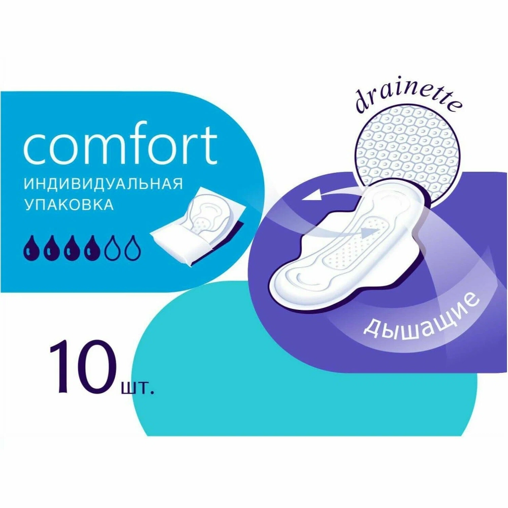 Прокладки Bella Classic Nova Comfort, без ароматизаторов, с крылышками 10 шт.