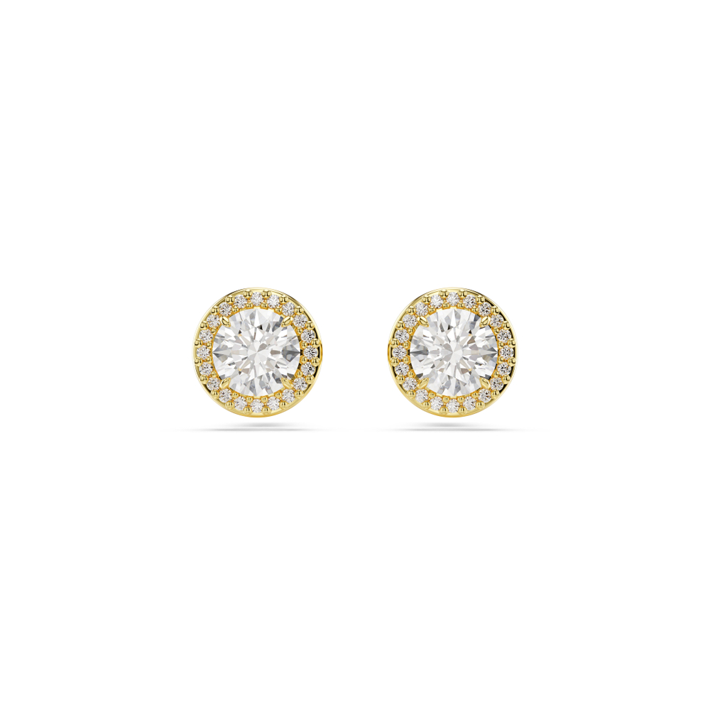 UNA:PE STUD PAVE WHITE/GOS