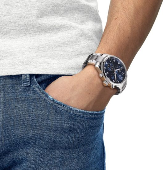 Мужские швейцарские часы Tissot T116.617.11.057.01 с хронографом на руке