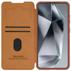 Кожаный чехол-книжка Nillkin Leather Qin Pro для Samsung Galaxy S25