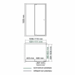 Душевой уголок WasserKRAFT Aula 11P16 110х100 стекло прозрачное/профиль хром
