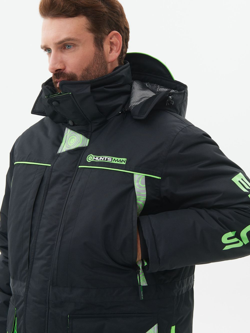 Костюм зимний Elbrus ткань Hit Membrane цвет Черный/Лайм