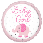 Шар Фольгированный BABY GIRL Слоник розовый (Розовый)