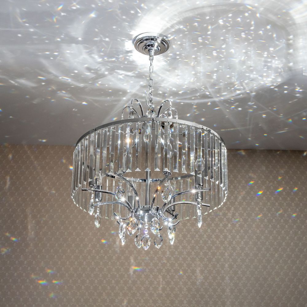 Citilux Инга CL335181 Люстра подвесная хрустальная Хром