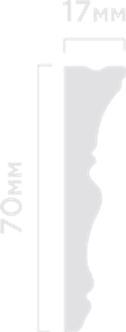 Карниз HiWood, 70x17 мм