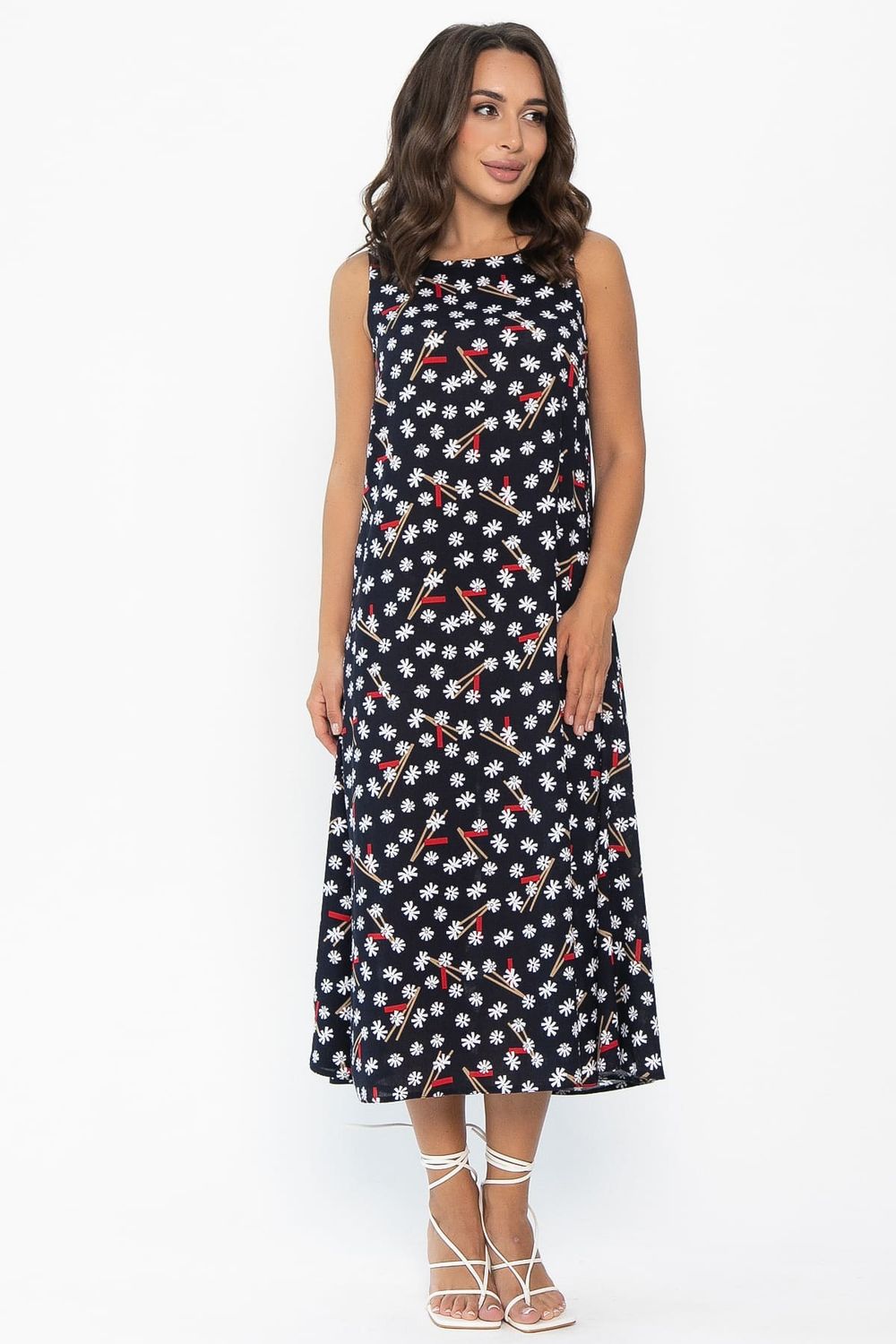 Сарафан Кампари (синий/цветы) П13995-10М LT Collection