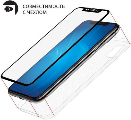 Закаленное стекло с цветной рамкой (fullscreen+fullglue) для Tecno Spark 7 DF tColor-04 (black)