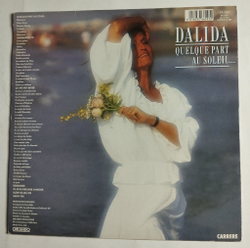 Винтажная виниловая пластинка LP Dalida Quelque Part Au Soleil (France 1988)