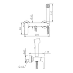 Гигиенический душ со смесителем Raglo R03.51.03, сатин золотой