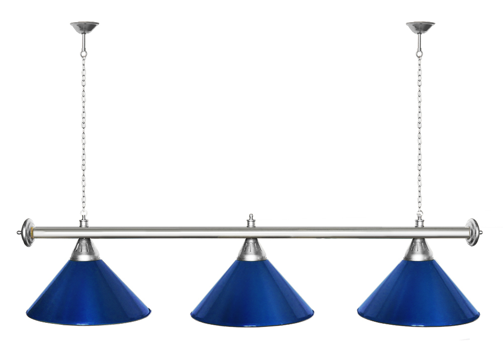 Лампа STARTBILLIARDS 3 пл. (плафоны зеленые,штанга зеленая,фурнитура золото)