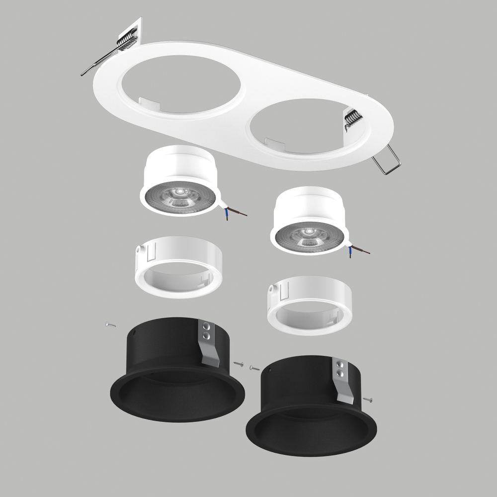 D6560707WMOD Светильник DOMINO ROUND  под LED модуль/лампу МR16 (214656+214607+214607+214006+214006)